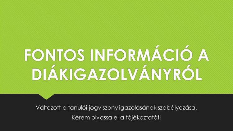Szülői tájékoztató levél